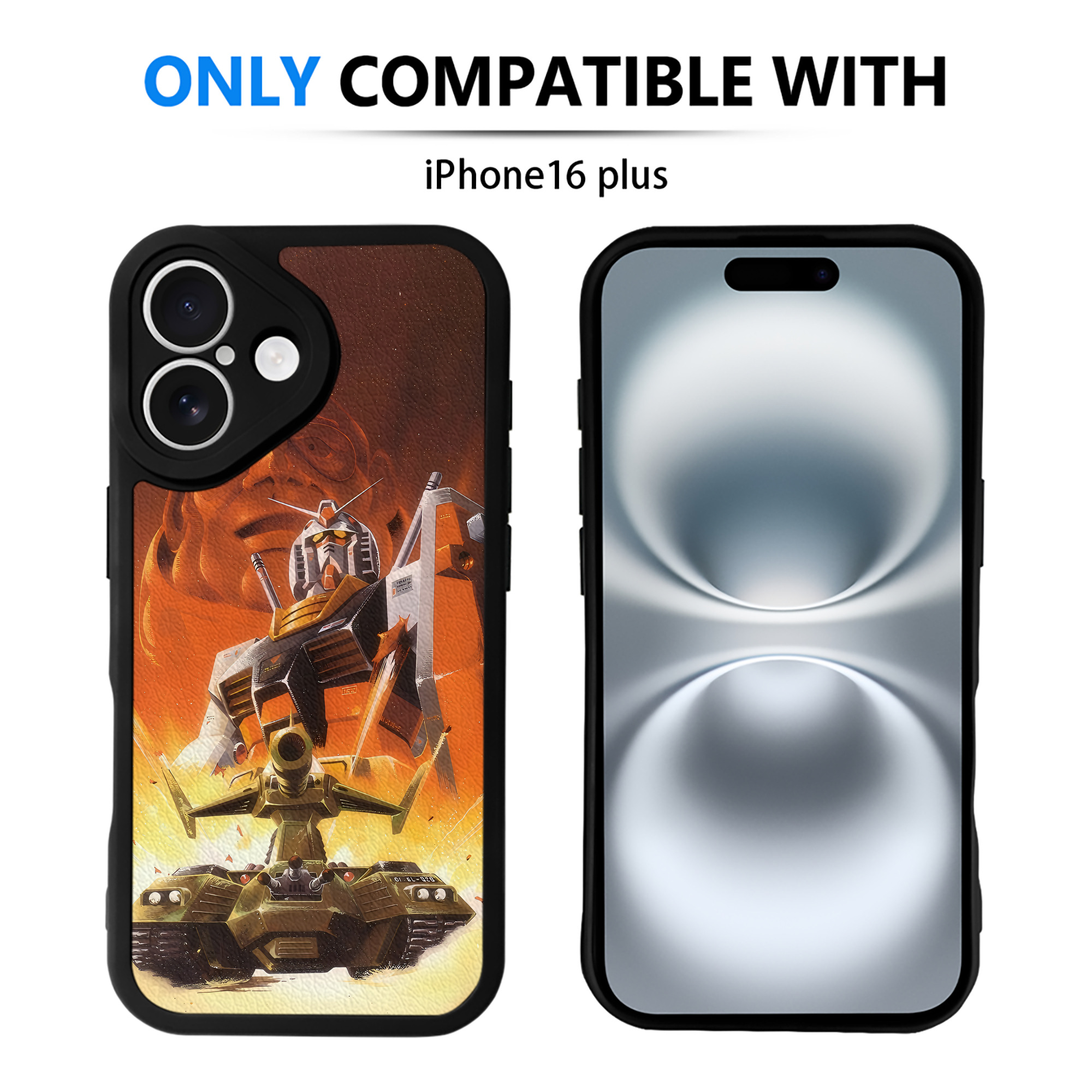 （画像用） 機動戦士ガンダム Mobile Suit Gundam 【iPhone 16シリーズ対応】シリコンスマホケース（レザー調） 材質：シリコン